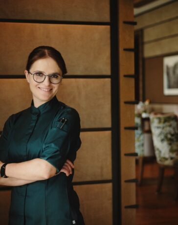 Cornelia Fischer im Restaurant Überfahrt
