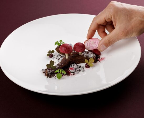 Kreationen im Gourmetrestaurant Aubergine