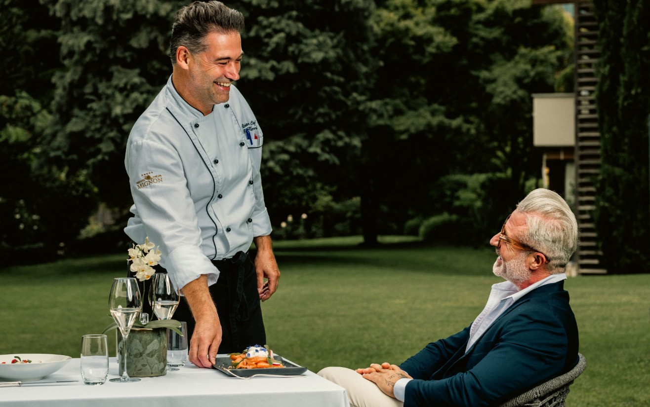 Küchenchef Hanspeter Humml verwöhnt seine Gäste im Hotel Mignon Meran Park & Spa