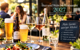 Bier, Wein und alkoholfreie Getränke im Restaurant – Getränketrends 2027