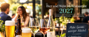 Bier, Wein und alkoholfreie Getränke im Restaurant – Getränketrends 2027